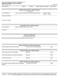 Form CEM-2210 Traffic Control Daily Report - California, Page 2