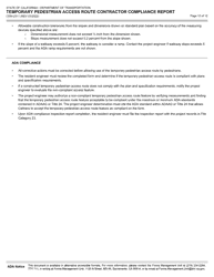 Form CEM-2311 Temporary Pedestrian Access Route Contractor Compliance Report - California, Page 12
