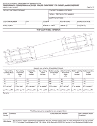 Form CEM-2311 Temporary Pedestrian Access Route Contractor Compliance Report - California, Page 5