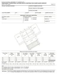 Form CEM-2311 Temporary Pedestrian Access Route Contractor Compliance Report - California, Page 6