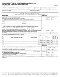 Form CEM-2415 Commercially Useful Function Monitoring Review Contractor, Subcontractor, Trucker - California, Page 2