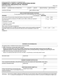Form CEM-2415 Commercially Useful Function Monitoring Review Contractor, Subcontractor, Trucker - California, Page 3