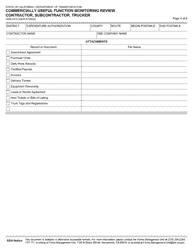 Form CEM-2415 Commercially Useful Function Monitoring Review Contractor, Subcontractor, Trucker - California, Page 4
