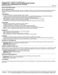 Form CEM-2415 Commercially Useful Function Monitoring Review Contractor, Subcontractor, Trucker - California, Page 6