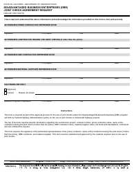Form CEM-2407 Disadvantaged Business Enterprises (Dbe) Joint Check Agreement Request - California, Page 2