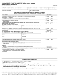 Form CEM-2417 Commercially Useful Function Monitoring Review Professional Services - California, Page 2