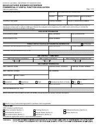 Document preview: Form CEM-2410 Disadvantaged Business Enterprise Commercially Useful Function Evaluation - California