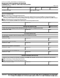 Form CEM-2410 Disadvantaged Business Enterprise Commercially Useful Function Evaluation - California, Page 3