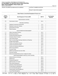 Form CEM-20-CC Attachment CC Water Pollution Control Best Management Practices List - California, Page 2