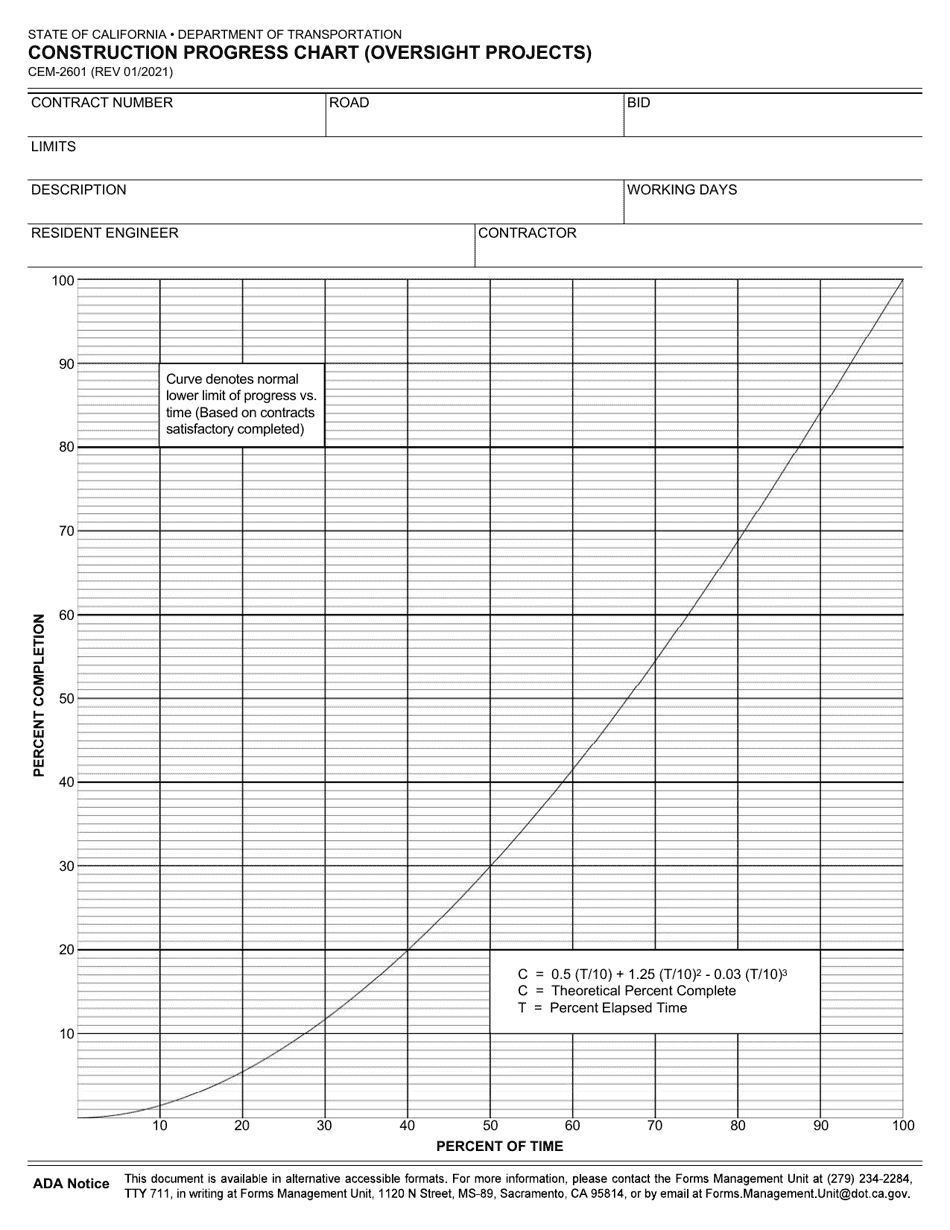 Form CEM-2601 - Fill Out, Sign Online and Download Fillable PDF ...