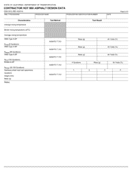 Form CEM-3512 Contractor Hot Mix Asphalt Design Data - California, Page 8