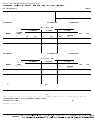 Form CEM-2058 Stormwater Meter Calibration Record - Specialty Meters - California, Page 2