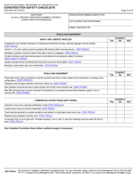 Form CEM-0606 Construction Safety Checklists - California, Page 4
