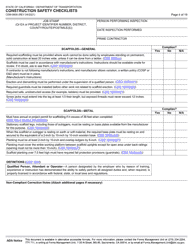 Form CEM-0606 Construction Safety Checklists - California, Page 5