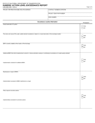 Form CEM-2062 Numeric Action Level Exceedance Report - California, Page 2