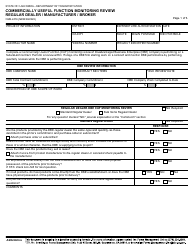 Document preview: Form CEM-2416 Commercially Useful Function Monitoring Review Regular Dealer/Manufacturer/Broker - California