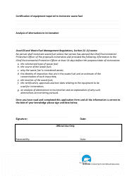 Application to Incinerate Waste Fuel - Northwest Territories, Canada, Page 2