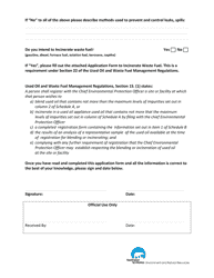 Application to Blend or Incinerate Used Oil/Waste Fuel - Northwest Territories, Canada, Page 3