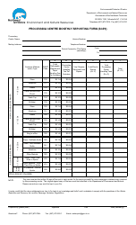 Document preview: Form BCP2 Processing Centre Monthly Reporting Form - Northwest Territories, Canada