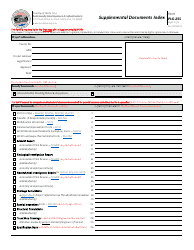 Document preview: Form PLG-235 Supplemental Documents Index - Santa Cruz County, California