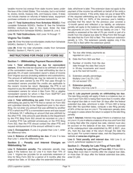 Instructions for Form 502 Pass-Through Entity Return of Income and Return of Nonresident Withholding Tax - Virginia, Page 16