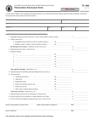 Document preview: Form TC-466 Transaction Disclosure Form - Utah