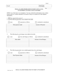 Form VN187 Small Claims Itemization of Debt (Ccp 116.222) Attachment to Item 3 of Sc-100 Form - County of Ventura, California