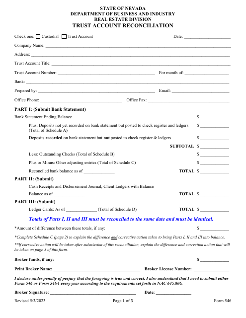 Form 546  Printable Pdf