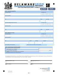 Document preview: Form RTT-SCH Schedule 1 First Time Home Buyer's Credit - Delaware
