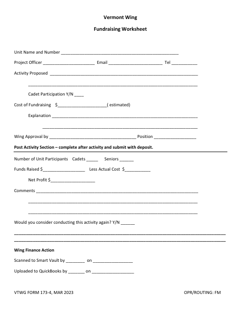 VTWG Form 173-4  Printable Pdf