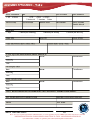 Admission Application - Minnesota, Page 2