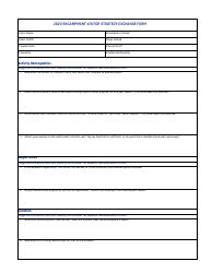 Encampment Visitor Strategy Exchange Form