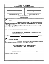 Document preview: Proof of Service Form - County of Kern, California