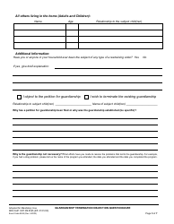 Form KRN SUP CRT PB8525 Guardianship Termination/Objection Questionnaire - County of Kern, California, Page 4