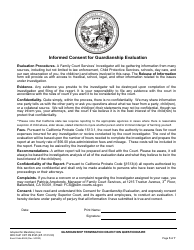 Form KRN SUP CRT PB8525 Guardianship Termination/Objection Questionnaire - County of Kern, California, Page 6