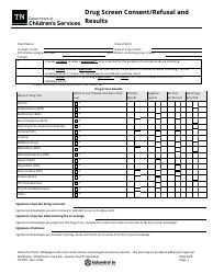 Form CS-0831 Drug Screen Consent/Refusal and Results - Tennessee