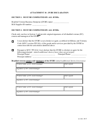 Document preview: Attachment 10 Dvbe Declaration - County of Kern, California