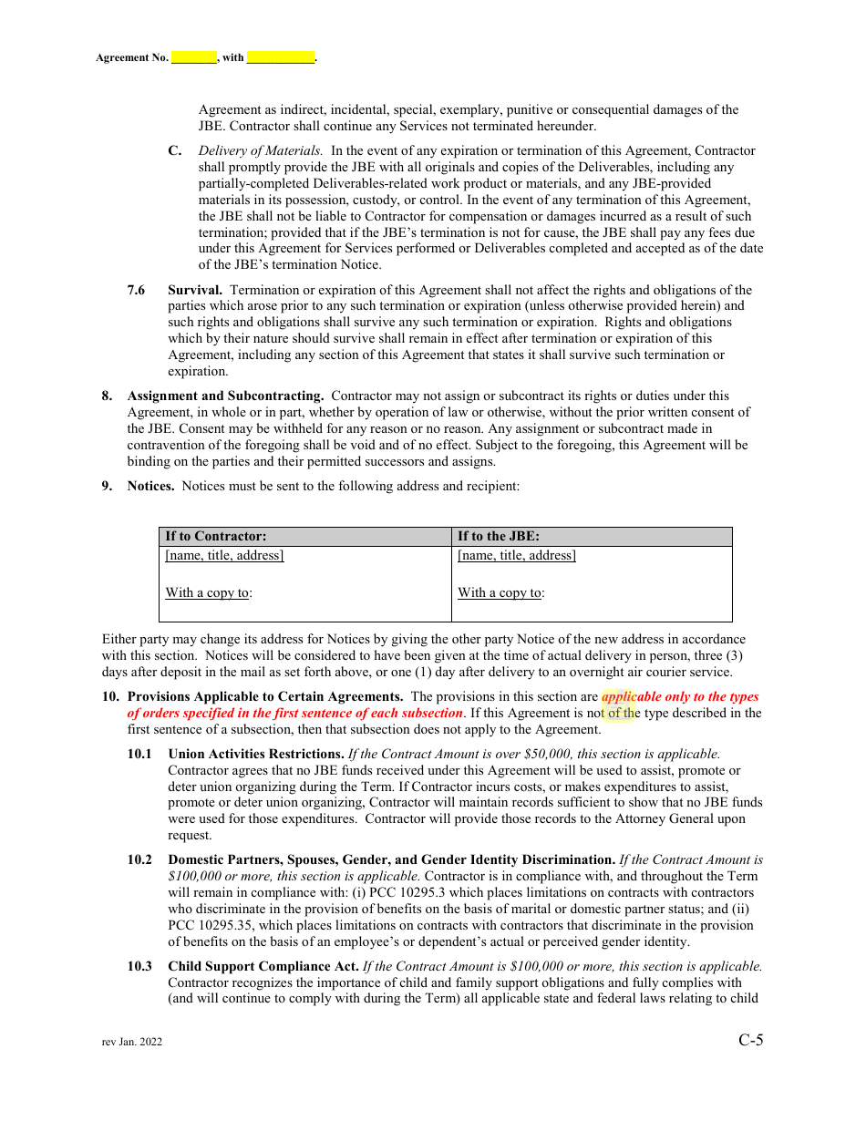 Attachment 2 Master Service Agreement Terms and Conditions - Sample - County of Kern, California, Page 12