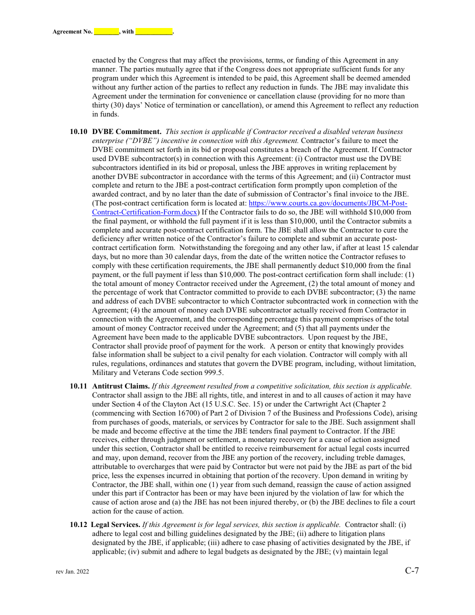 Attachment 2 Master Service Agreement Terms and Conditions - Sample - County of Kern, California, Page 14