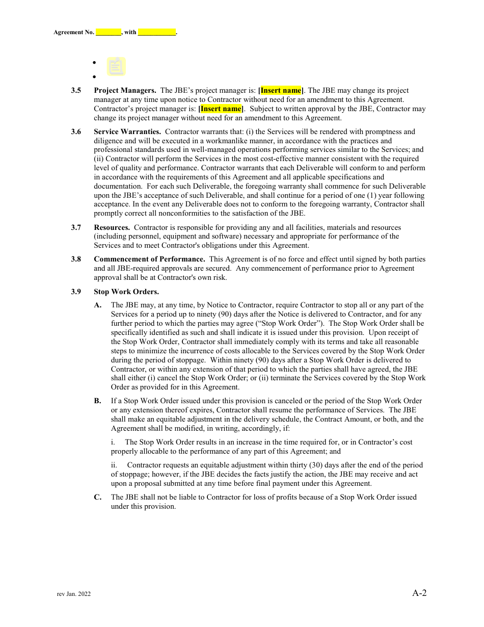 Attachment 2 Master Service Agreement Terms and Conditions - Sample - County of Kern, California, Page 3