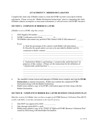 Document preview: Attachment 9 Bidder Declaration - County of Kern, California