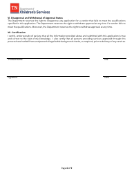 Delegated Authority (DA) Vendor Application - Tennessee, Page 5