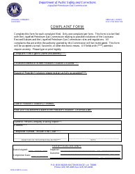 Document preview: Form DPSLP8012 Complaint Form - Louisiana