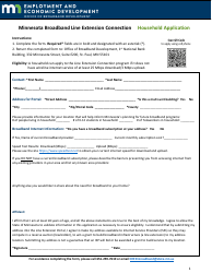Document preview: Minnesota Broadband Line Extension Connection Household Application - Minnesota