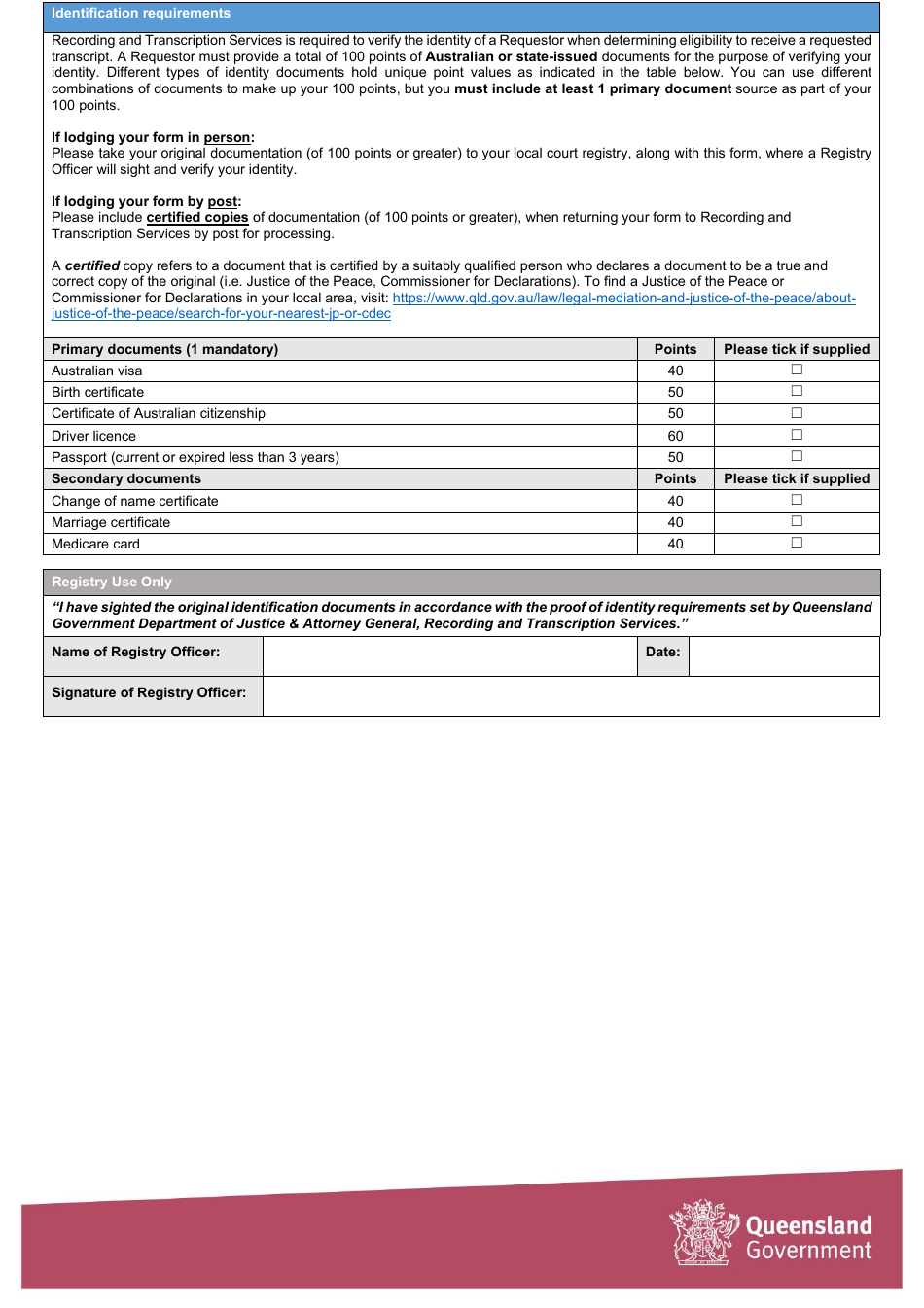 Request for Transcript - Victim of a Personal Offence - Queensland, Australia, Page 4