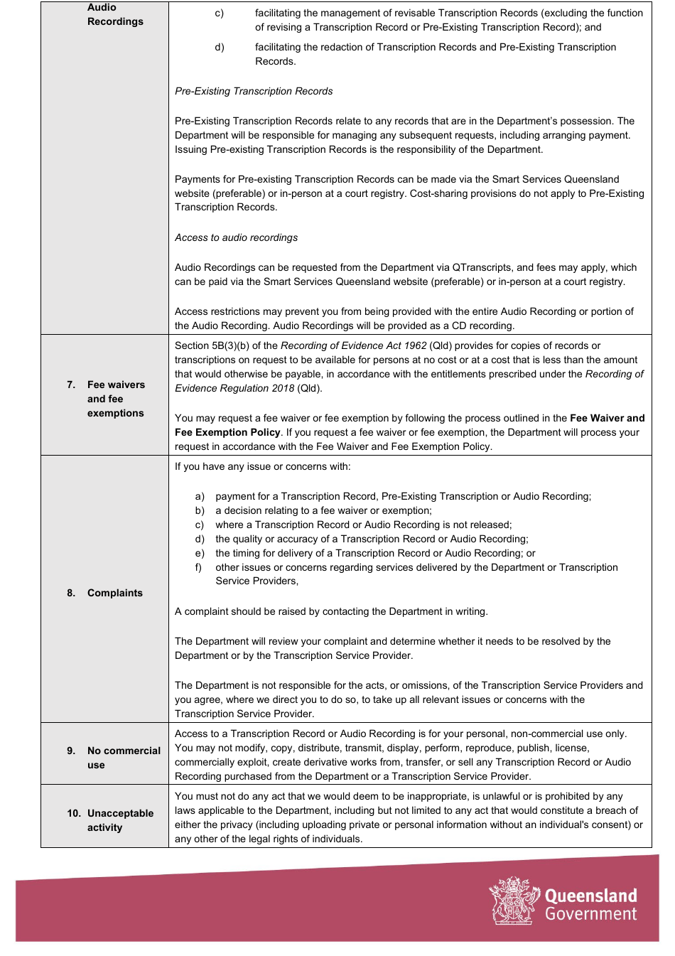 Request for Transcript - Victim of a Personal Offence - Queensland, Australia, Page 8
