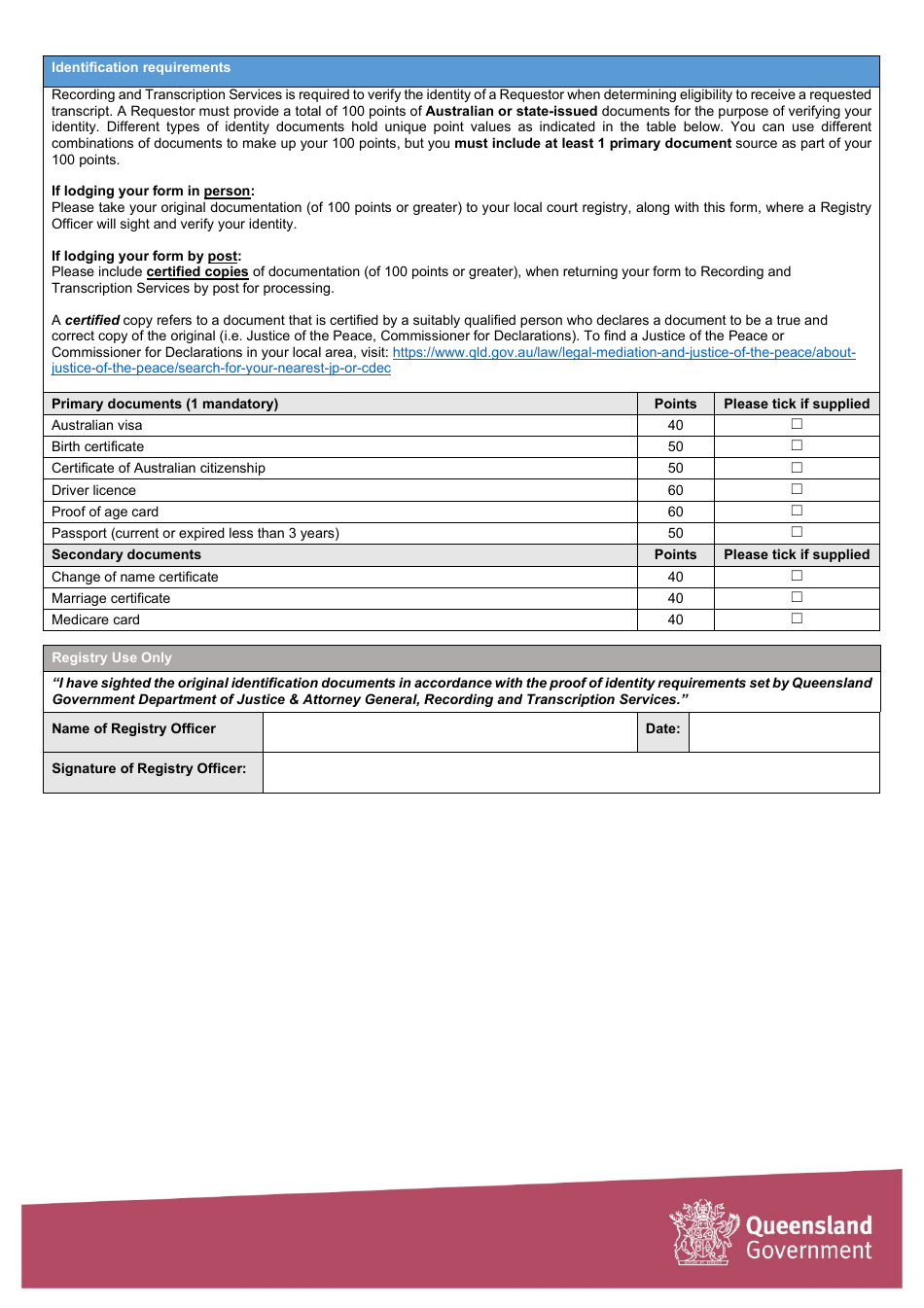 Request for Transcript - Queensland, Australia, Page 4