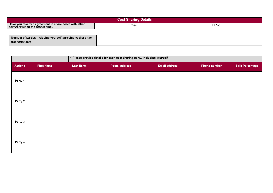 Request for Transcript - Cost Sharing - Queensland, Australia, Page 3