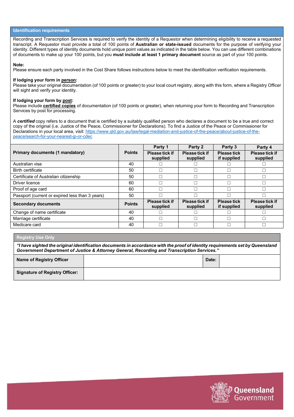 Request for Transcript - Cost Sharing - Queensland, Australia, Page 5