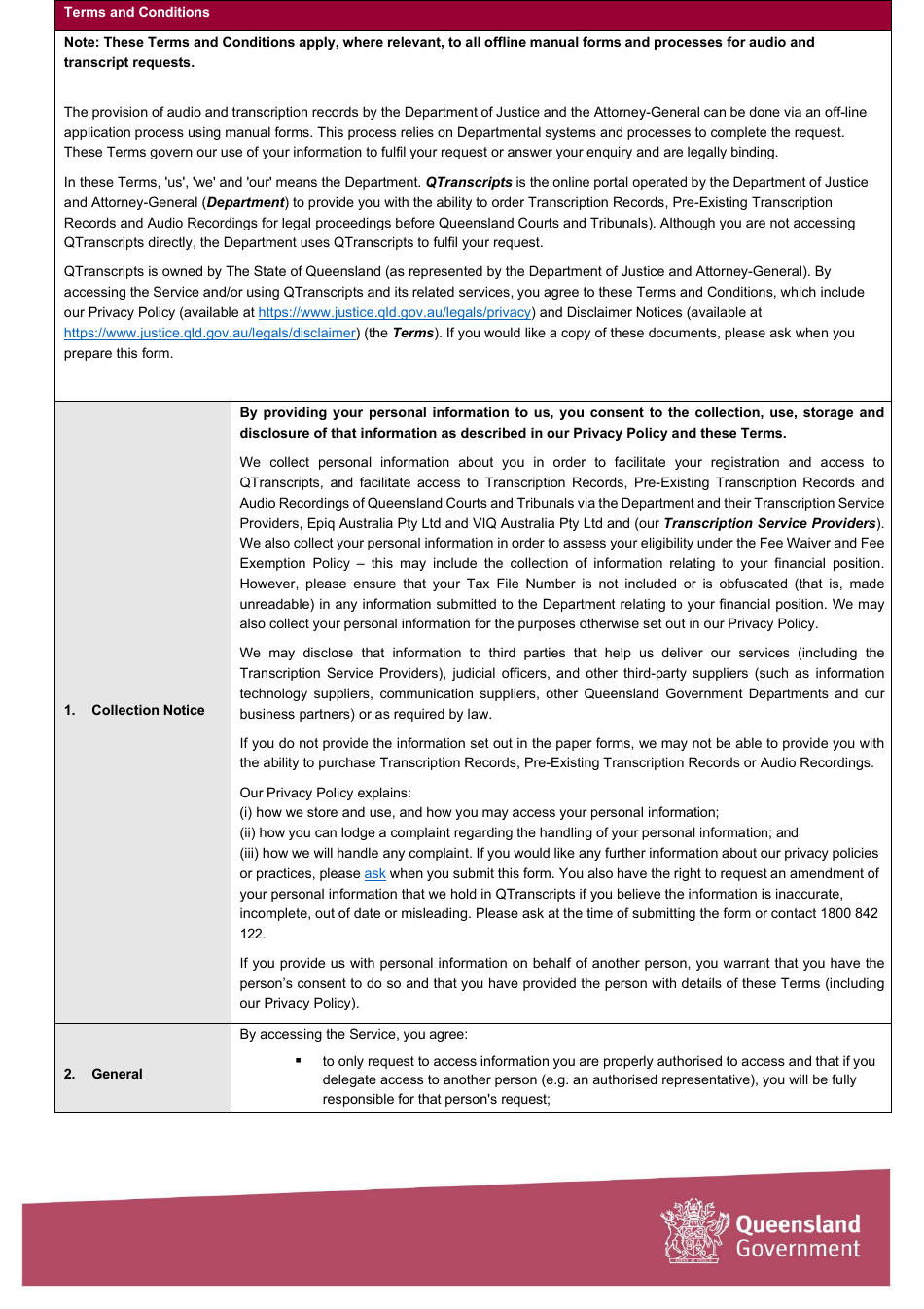 Request for Transcript - Cost Sharing - Queensland, Australia, Page 6